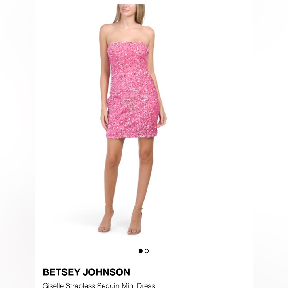 Betsey Johnson Giselle Strapless Sequin Mini Dress